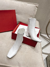 VLOGO THE BOLD EDITION ANKLE BOOT IN WHITE CALFSKIN 70MM