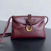 SMALL LIBERTA 27 IN WINE RED SMOOTH CALFSKIN GOLD HARDWARE