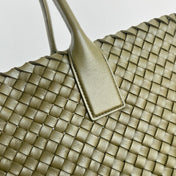LARGE CABAT 51 IN ARMY GREEN LAMBSKIN