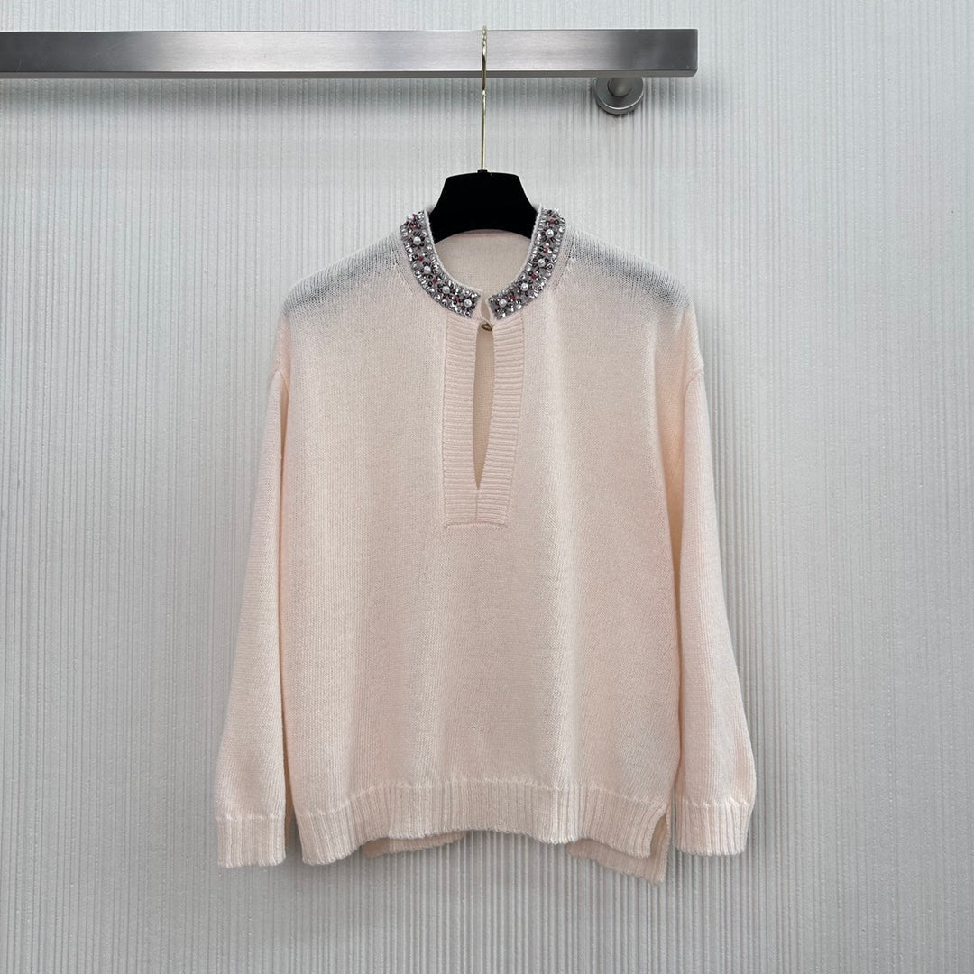 VALENTINO 26S LONG-SLEEVE KNIT SWEATER 446