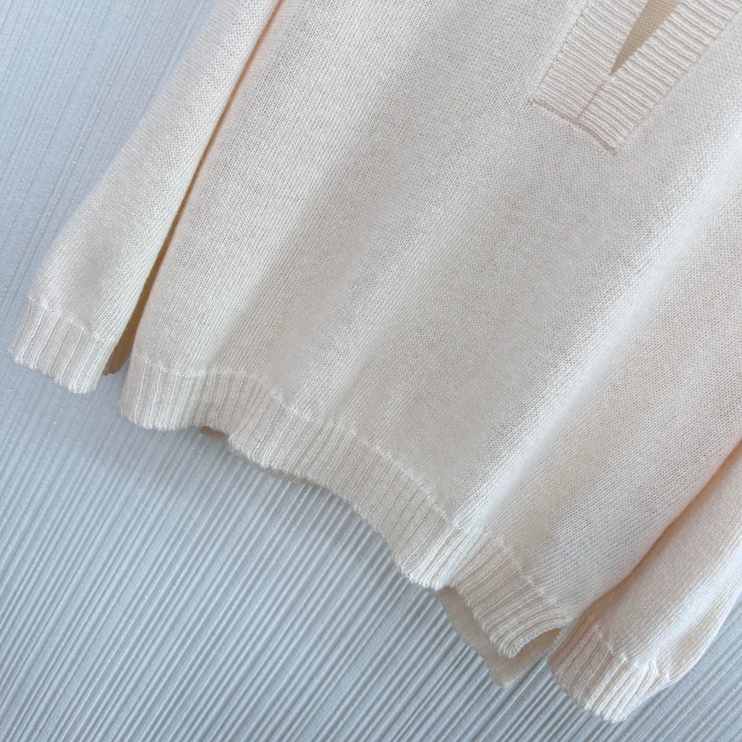 VALENTINO 26S LONG-SLEEVE KNIT SWEATER 446