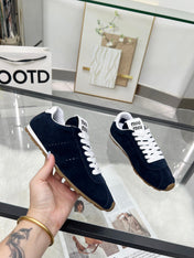 MIUMIU 26S SNEAKERS IN BLUE BLACK SUEDE