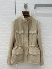 LP CLASSIC STAND-COLLAR LINEN JACKET
