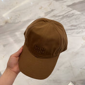 MM BASEBALL CAP IN BROWN FABRIC EMBROIDERED LOGO STYLE 6