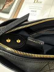 DIOR 26S VOYAGE BAG 22 IN BLACK CALFSKIN
