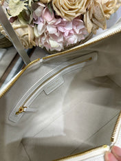 DIOR 26S VOYAGE BAG 28 IN CREAM WHITE CALFSKIN