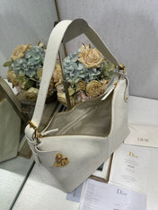 DIOR 26S VOYAGE BAG 34 IN CREAM WHITE CALFSKIN