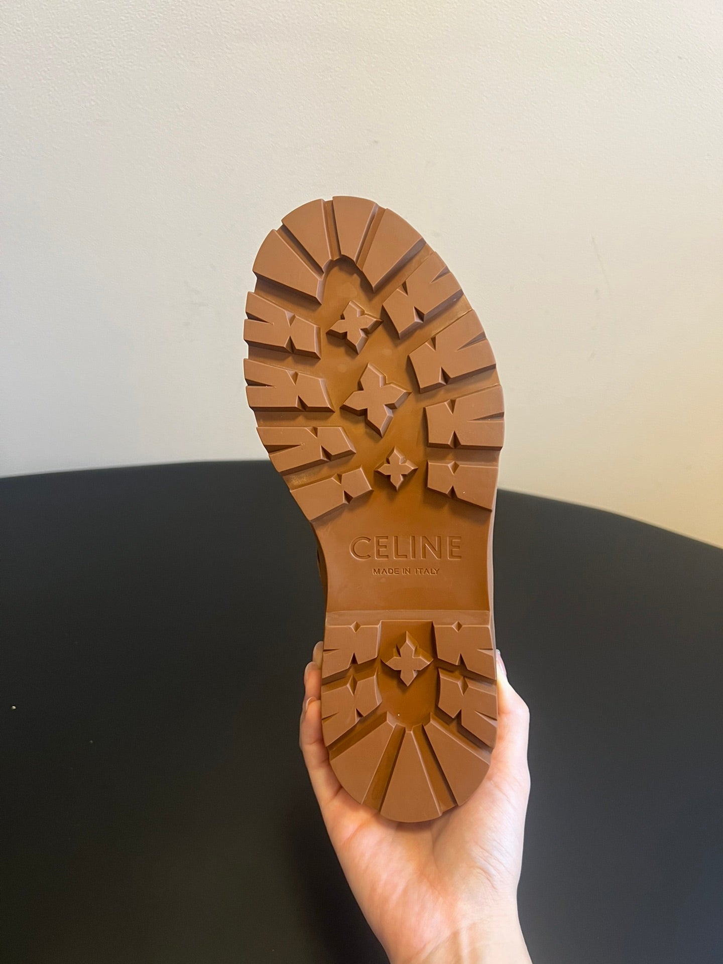 CELINE 26S LACE-UP ANKLE BOOTS IN BROWN SUEDE AND CANVAS