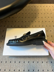 CELINE 26S LOAFER IN BLACK CALFSKIN WITH GOLD HARDWARE STYLE 3