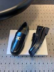 CELINE 26S LOAFER IN BLACK CALFSKIN WITH ARC DE TRIOMPHE BUCKLE
