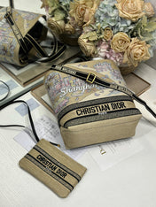 DIOR 26S BOOK TOTE BAG 25 IN MUTICOLOR RAFFIA STYLE 4