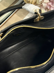 DIOR 26S CANNAGE GRANVILLE 34 IN BLACK CALFSKIN