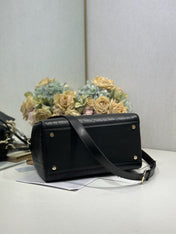 DIOR 26S CANNAGE GRANVILLE 34 IN BLACK CALFSKIN