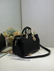 DIOR 26S CANNAGE GRANVILLE 34 IN BLACK CALFSKIN