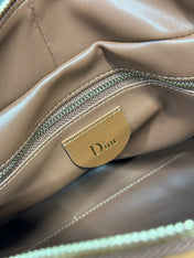 DIOR 26S CANNAGE GRANVILLE BAG 34 IN LIGHT BROWN SUEDE