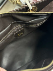 DIOR 26S CANNAGE GRANVILLE 34 IN DARK BROWN SUEDE