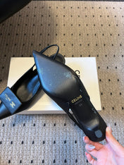 CELINE 26S HIGH-HEEL SLINGBACK 45 MM IN BLACK CALFSKIN