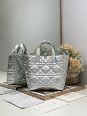DIOR 26S TOUJOURS BAG 23 IN SILVER CALFSKIN