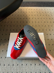 CELINE 26S SNEAKERS IN RED VELVET
