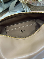 DIOR 26S BOW POUCH BAG 20 IN BROWN LAMBSKIN