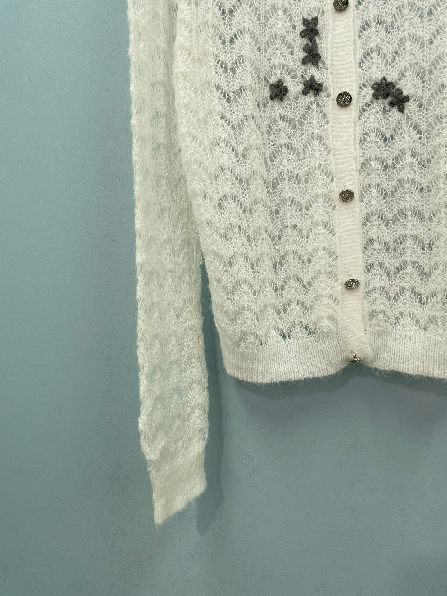 CHANEL 26S OPENWORK KNIT CARDIGAN 1599