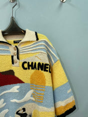 CHANEL 26S SHORT SLEEVE POLO KNIT SWEATER 1532