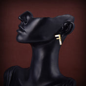 F FIRST EARRINGS GOLD DIAMOND