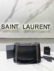 MEDIUM NIKI 28 IN BLACK CALFSKIN CHAIN BAG High-end