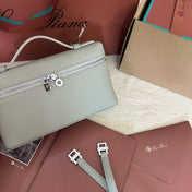 LP Extra Pocket L19 Grained Calfskin Light Blue Belle