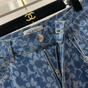 CC Jeans Printed Denim Blue and Dark Blue