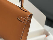 HM KELLY MINI 20 GOLDEN BROWN EPSOM GOLD HARDWARE