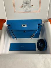 KELLY DANSE 22 EVERCOLOR BLUE IN CALFSKIN SLIVER HARDWARE