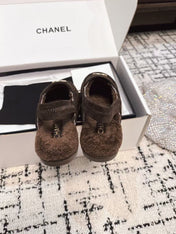 SLINGBACK LOAFER IN BROWN SUEDE AND SHEARLING