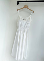 MIUMIU 25S STRAPPY DRESS IN WHITE 918243