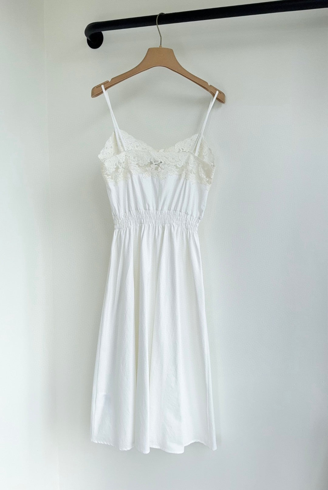 MIUMIU 25S STRAPPY DRESS IN WHITE 918243