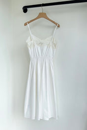 MIUMIU 25S STRAPPY DRESS IN WHITE 918243