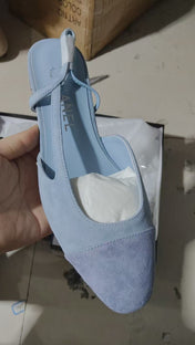 CC SLINGBACK IN BABY BLUE SUEDE