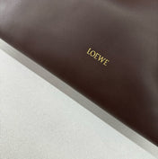 LOE 30 FLAMENCO PURSE BUCKET IN CHESTNUT BROWN CALFSKIN