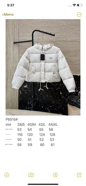 PRA CONVERTABLE DOWN JACKET IN WHITE RE-NYLON