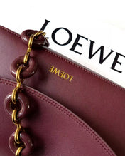 LOE OLA BAG 26 IN BURGUNDY RED CALFSKIN