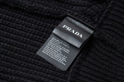 PRADA ZIP-UP IN BLACK WOOL