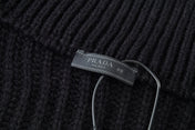 PRADA ZIP-UP IN BLACK WOOL