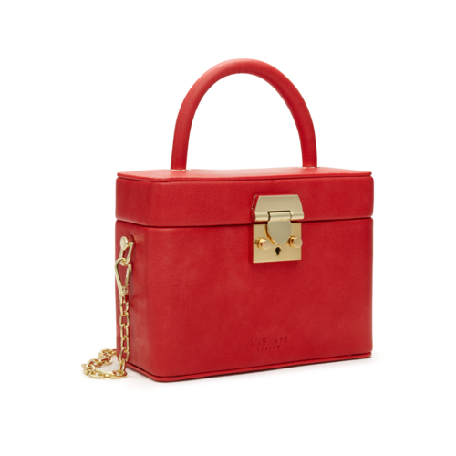 Mae Red Satchel Vegan Cross Body Bag