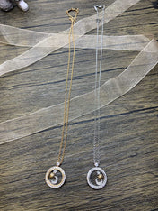 SUN MOON STAR NECKLACE DIAMOND