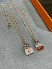 H CIRCE MOISSANITE PENDANT NECKLACE GOLD