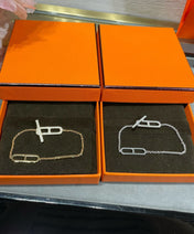 HM 18K ROSE GOLD DIAMOND PM EVER CHAINE D'ANCRE BRACELET ST