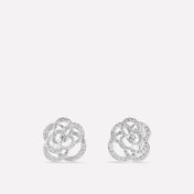 FIL DE CAMELIA EARRINGS SILVER DIAMOND