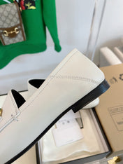 GG LOAFERS MULES WHITE