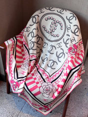 CHANEL 26S SCARF 135 IN CASHMERE AND SILK 306115