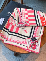CHANEL 26S SCARF 135 IN CASHMERE AND SILK 306115